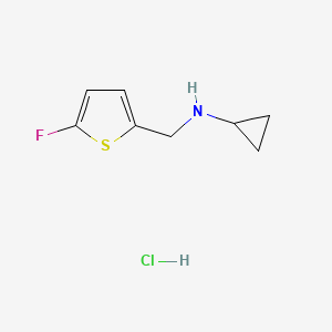 molecular formula C8H11ClFNS B12221523 Cyclopropyl[(5-fluoro-2-thienyl)methyl]amine 