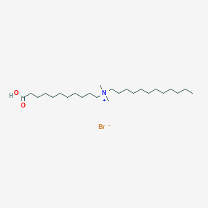 B1222154 N-(10-Carboxydecyl)-N,N-dimethyl-1-dodecanaminium bromide CAS No. 73025-13-5