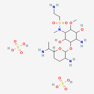 molecular formula C17H41N5O15S3 B1222159 Aes-fortimicin B CAS No. 78609-45-7