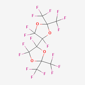 molecular formula C10F18O4 B1222161 Perfluoro-2,2,2',2'-tetramethyl-4,4'-bis(1,3-dioxolane) CAS No. 139481-27-9