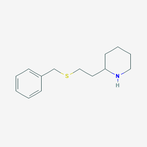 molecular formula C14H21NS B12221613 2-[2-(Benzylsulfanyl)ethyl]piperidine 