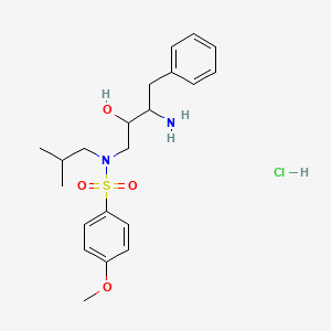 molecular formula C21H31ClN2O4S B12221663 n-[(2r,3s)-3-Amino-2-hydroxy-4-phenylbutyl]-n-isobutyl-4-methoxybenzenesulfonamide 