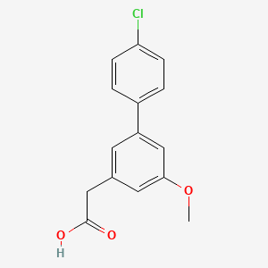 molecular formula C15H13ClO3 B1222172 2-[3-(4-Chlorophenyl)-5-methoxyphenyl]acetic acid CAS No. 51028-89-8