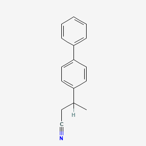 molecular formula C16H15N B1222183 3-(1,1'-Biphenyl-4-yl)butanenitrile CAS No. 60106-64-1