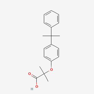 molecular formula C19H22O3 B1222185 2-Methyl-2-[4-(1-methyl-1-phenylethyl)phenoxy]propanoic acid CAS No. 2012-73-9
