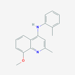 molecular formula C18H18N2O B1222192 8-methoxy-2-methyl-N-(2-methylphenyl)-4-quinolinamine 
