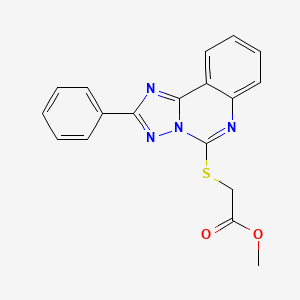 molecular formula C18H14N4O2S B12222039 Methyl [(2-phenyl[1,2,4]triazolo[1,5-c]quinazolin-5-yl)sulfanyl]acetate 