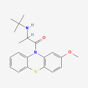 molecular formula C20H24N2O2S B1222206 10H-Phenothiazine, 10-(2-((1,1-dimethylethyl)amino)-1-oxopropyl)-2-methoxy- CAS No. 59260-82-1