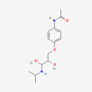 molecular formula C14H22N2O4 B1222210 N-(4-(2,3-Dihydroxy-3-((1-methylethyl)amino)propoxy)phenyl)acetamide CAS No. 19622-28-7