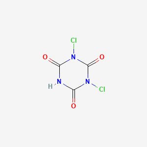 molecular formula C3Cl2N3O3.Na<br>C3HCl2N3O3 B1222217 Dichloroisocyanuric acid CAS No. 2782-57-2