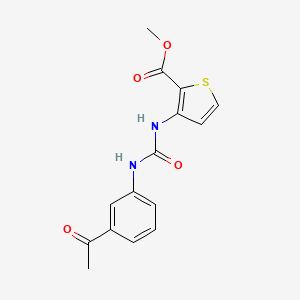molecular formula C15H14N2O4S B1222228 METHYL 3-{[(3-ACETYLANILINO)CARBONYL]AMINO}-2-THIOPHENECARBOXYLATE 