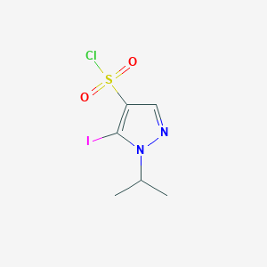 molecular formula C6H8ClIN2O2S B12222289 5-Iodo-1-isopropyl-1H-pyrazole-4-sulfonyl chloride 