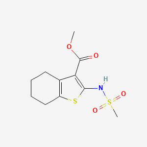 molecular formula C11H15NO4S2 B1222229 2-(Methanesulfonamido)-4,5,6,7-tetrahydro-1-benzothiophene-3-carboxylic acid methyl ester 