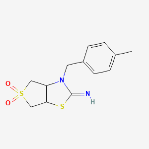 molecular formula C13H16N2O2S2 B12222391 3-(4-methylbenzyl)tetrahydrothieno[3,4-d][1,3]thiazol-2(3H)-imine 5,5-dioxide 