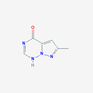 molecular formula C6H6N4O B122224 6-Methyl-1H-pyrazolo[5,1-f][1,2,4]triazin-4-one CAS No. 150017-70-2