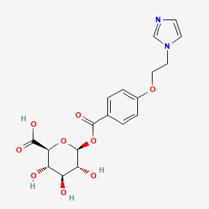 molecular formula C18H20N2O9 B1222240 Dazoxiben glucuronide CAS No. 82345-75-3