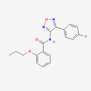 molecular formula C18H16FN3O3 B12222419 N-[4-(4-fluorophenyl)-1,2,5-oxadiazol-3-yl]-2-propoxybenzamide 
