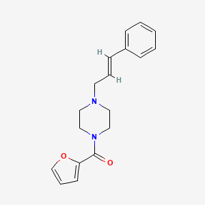 molecular formula C18H20N2O2 B1222242 (Furan-2-yl)[4-(3-phenylallyl)piperazin-1-yl]methanone 