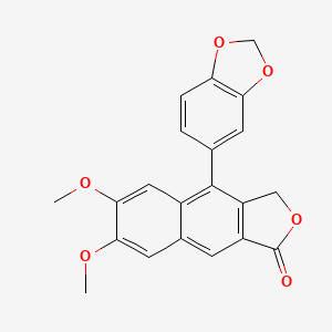 molecular formula C21H16O6 B1222244 Retrojusticidin B CAS No. 82001-16-9