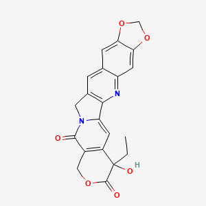 molecular formula C21H16N2O6 B1222250 10,11-Methylenedioxy-20(RS)-camptothecin CAS No. 94898-61-0
