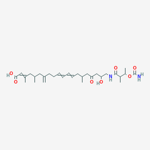 20-[(3-Carbamoyloxy-2-methylbutanoyl)amino]-19-hydroxy-3,5,15-trimethyl-7-methylidene-17-oxoicosa-2,10,12-trienoic acid