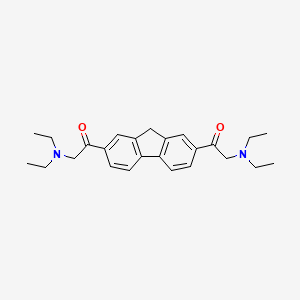 2-(diethylamino)-1-[7-[2-(diethylamino)acetyl]-9H-fluoren-2-yl]ethanone
