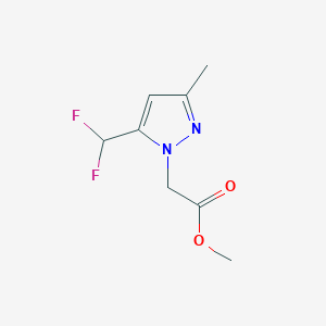 molecular formula C8H10F2N2O2 B12222653 Methyl [5-(difluoromethyl)-3-methyl-1H-pyrazol-1-yl]acetate 