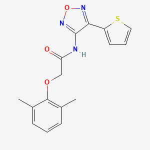molecular formula C16H15N3O3S B12222676 2-(2,6-dimethylphenoxy)-N-[4-(thiophen-2-yl)-1,2,5-oxadiazol-3-yl]acetamide 