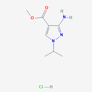 molecular formula C8H14ClN3O2 B12222828 Methyl 3-amino-1-isopropyl-1H-pyrazole-4-carboxylate hydrochloride 