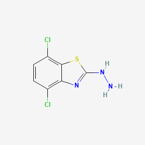 molecular formula C7H5Cl2N3S B1222283 4,7-Dichloro-2-hydrazino-1,3-benzothiazole CAS No. 872696-06-5