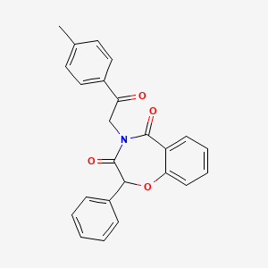 molecular formula C24H19NO4 B12222833 4-[2-(4-methylphenyl)-2-oxoethyl]-2-phenyl-1,4-benzoxazepine-3,5(2H,4H)-dione 