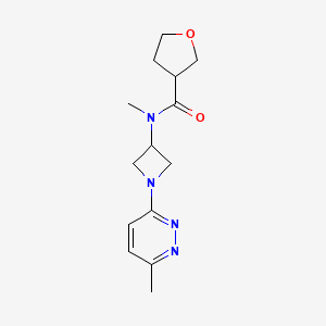 molecular formula C14H20N4O2 B12222834 N-methyl-N-[1-(6-methylpyridazin-3-yl)azetidin-3-yl]oxolane-3-carboxamide 