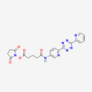 molecular formula C21H18N8O5 B12222867 2,5-Dioxopyrrolidin-1-yl 5-oxo-5-((6-(6-(pyridin-2-yl)-1,2,4,5-tetrazin-3-yl)pyridin-3-yl)amino)pentanoate 