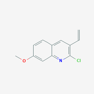 molecular formula C12H10ClNO B12222901 2-Chloro-7-methoxy-3-vinylquinoline 