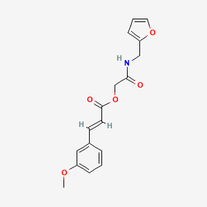 molecular formula C17H17NO5 B1222294 [2-(furan-2-ylmethylamino)-2-oxoethyl] (E)-3-(3-methoxyphenyl)prop-2-enoate 