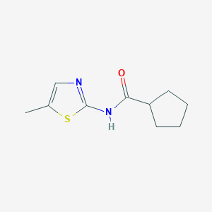 molecular formula C10H14N2OS B1222301 N-(5-methyl-1,3-thiazol-2-yl)cyclopentanecarboxamide 