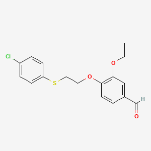molecular formula C17H17ClO3S B1222309 4-[2-[(4-Chlorophenyl)thio]ethoxy]-3-ethoxybenzaldehyde 