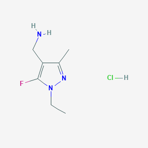 molecular formula C7H13ClFN3 B12223126 (1-Ethyl-5-fluoro-3-methylpyrazol-4-yl)methanamine;hydrochloride 