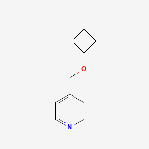 molecular formula C10H13NO B12223141 4-(Cyclobutoxymethyl)pyridine 