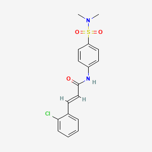 molecular formula C17H17ClN2O3S B1222315 (E)-3-(2-chlorophenyl)-N-[4-(dimethylsulfamoyl)phenyl]prop-2-enamide 