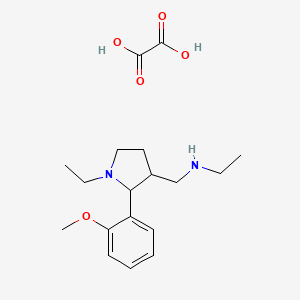 molecular formula C18H28N2O5 B12223178 ethyl{[(2{R},3{S})-1-ethyl-2-(2-methoxyphenyl)pyrrolidin-3-yl]methyl}amine 