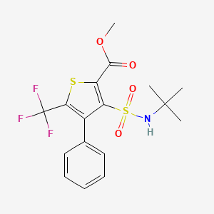 3-(Tert-butylsulfamoyl)-4-phenyl-5-(trifluoromethyl)-2-thiophenecarboxylic acid methyl ester