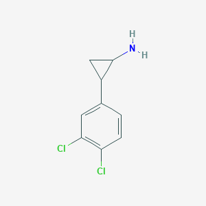 molecular formula C9H9Cl2N B12223212 2-(3,4-Dichlorophenyl)cyclopropan-1-amine CAS No. 61114-42-9
