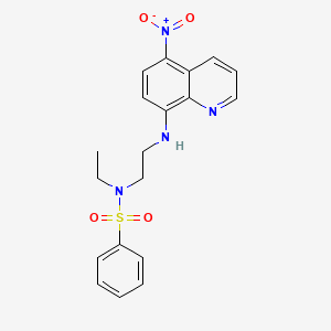 N-ethyl-N-[2-[(5-nitro-8-quinolinyl)amino]ethyl]benzenesulfonamide