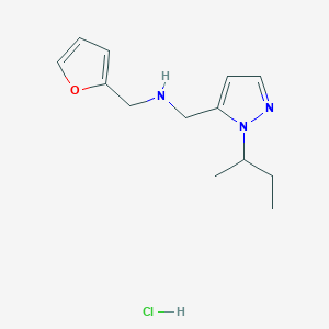 molecular formula C13H20ClN3O B12223244 1-(1-sec-butyl-1H-pyrazol-5-yl)-N-(2-furylmethyl)methanamine 