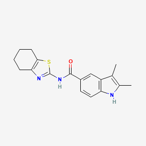 molecular formula C18H19N3OS B12223271 2,3-dimethyl-N-(4,5,6,7-tetrahydro-1,3-benzothiazol-2-yl)-1H-indole-5-carboxamide 
