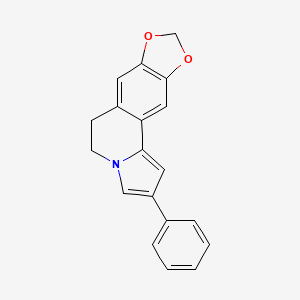 molecular formula C19H15NO2 B12223284 2-Phenyl-5,6-dihydro[1,3]dioxolo[4,5-g]pyrrolo[2,1-a]isoquinoline 