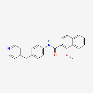 1-methoxy-N-[4-(pyridin-4-ylmethyl)phenyl]-2-naphthalenecarboxamide
