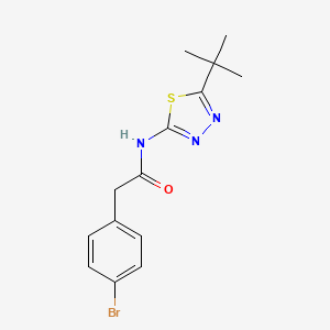 2-(4-bromophenyl)-N-(5-tert-butyl-1,3,4-thiadiazol-2-yl)acetamide