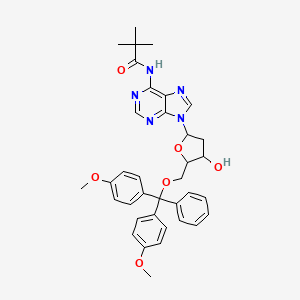 molecular formula C36H39N5O6 B12223367 5'-O-(4,4'-Dimethoxytrityl)-N6-Pivaloyl-2'-deoxyadenosine 